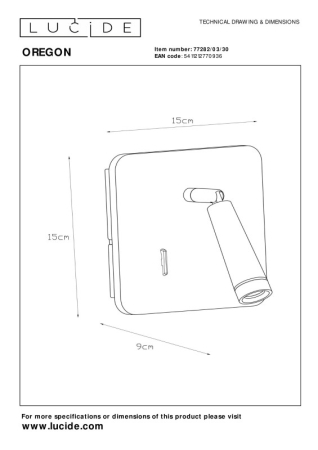Бра LUCIDE 77282/03/30