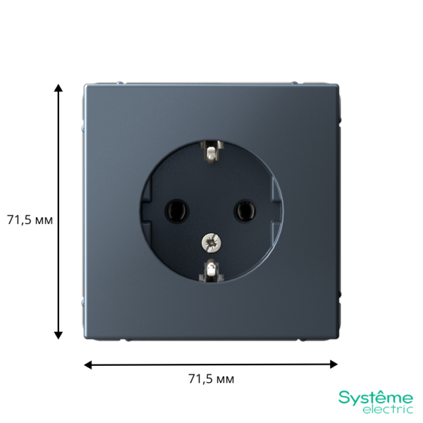 Розетка ArtGallery 16А с заземл. механизм грифель SE GAL000743