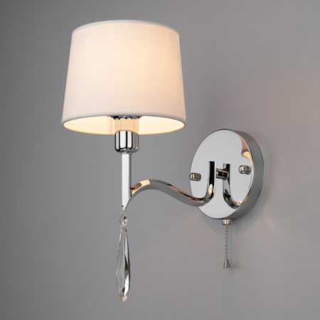 Бра Eurosvet 10127/1 хром/прозрачный хрусталь Strotskis (10093/