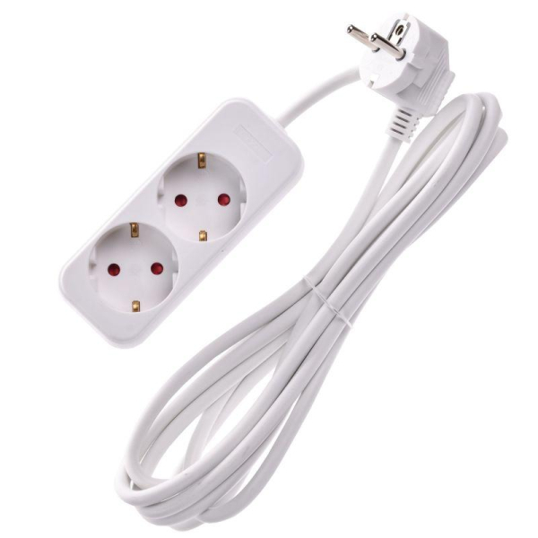 Удлинитель 2х3м 10А У02 ПВС 3х1 бел. UMA IEK UM-YP10-10-02-03-Z-K01