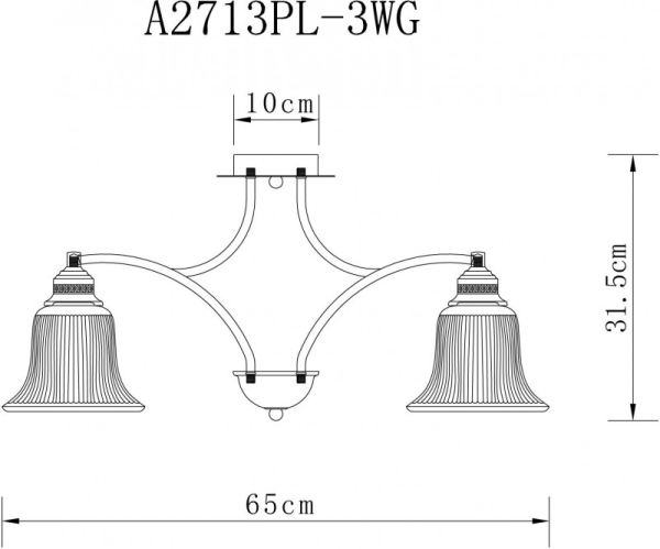 Люстра на штанге ARTE Lamp A2713PL-3WG