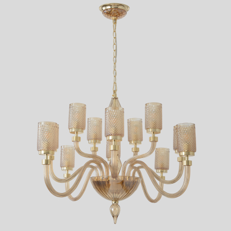 Crystal Lux Люстра Crystal Lux SILVESTRO SP12 AMBER
