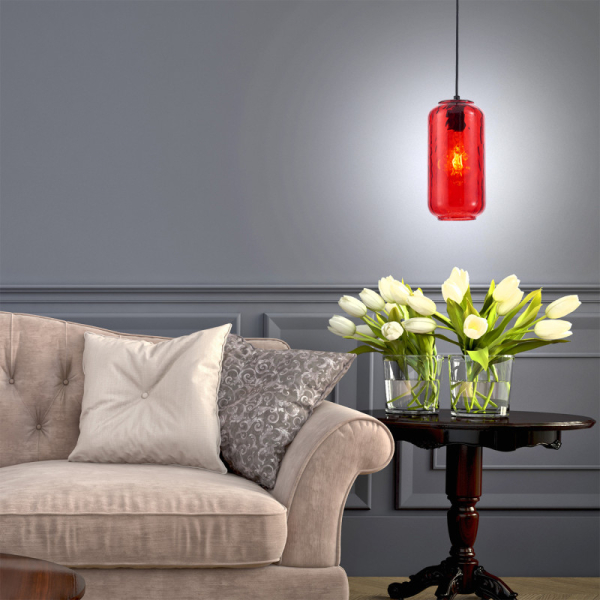 Подвесной светильник Escada 10177/1S Black/Red
