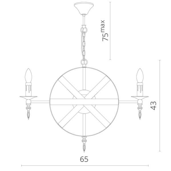 Подвесная люстра Divinare 4043/04 SP-8