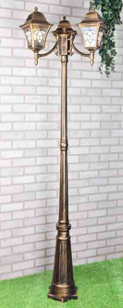 Садово-парковый светильник Elektrostandard Altair F/3 черное золото