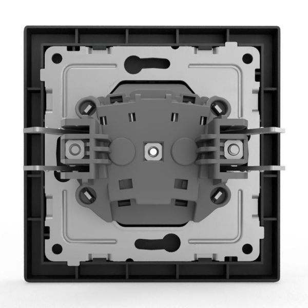 Розетка 1-м СП Pixel 16А IP20 без заземл. в сборе карбон TOKOV ELECTRIC TKE-PX-R1F-C14