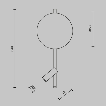 Бра Maytoni MOD450WL-L9B3K