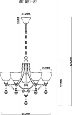 Подвесная люстра MyFar MR1581-5P