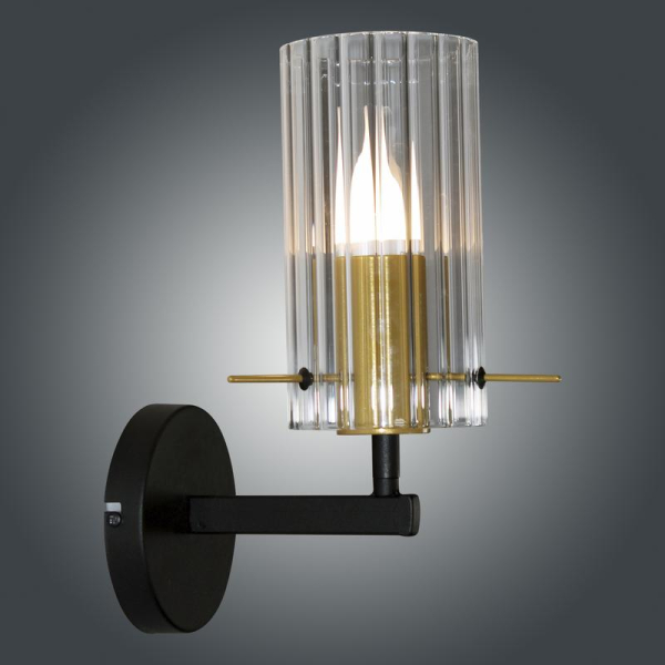 Светильник "Эсми" 511 (плафон 0015) НББ 01-60-180 Е27 (ИМ) настенный черн. зол. Элетех 1005405251