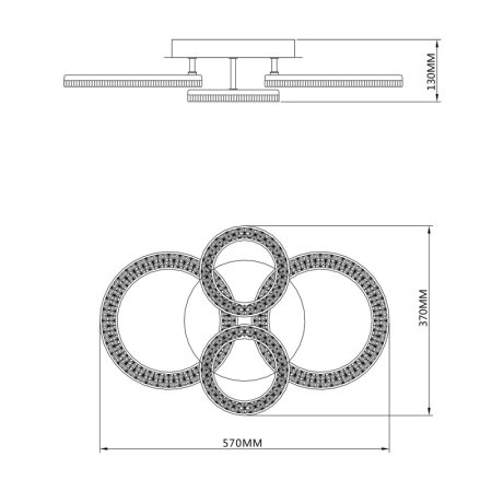 Накладная люстра Escada 10281/4LED