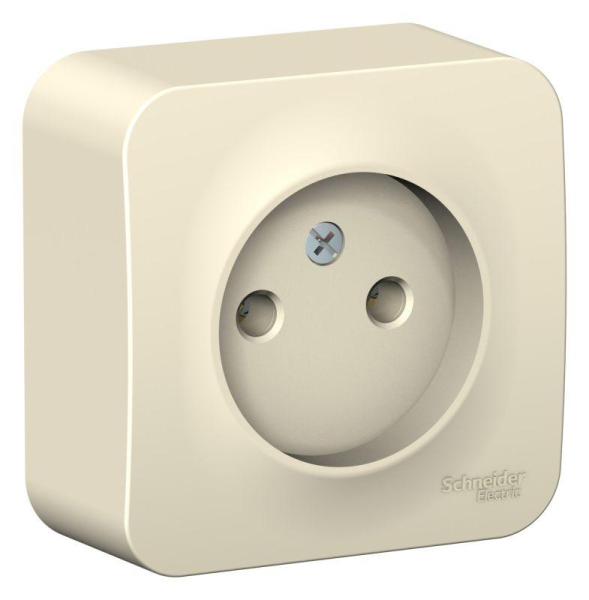 Розетка 1-м ОП Blanca 16А IP20 250В без заземл. без защ. шторок молоч. SE BLNRA000102
