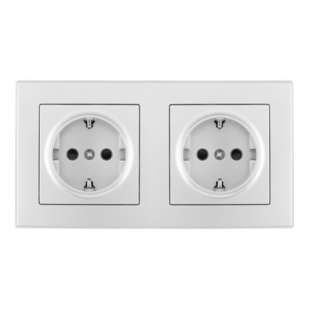 Розетка Arte Milano SET06-2-40-1x2 silver