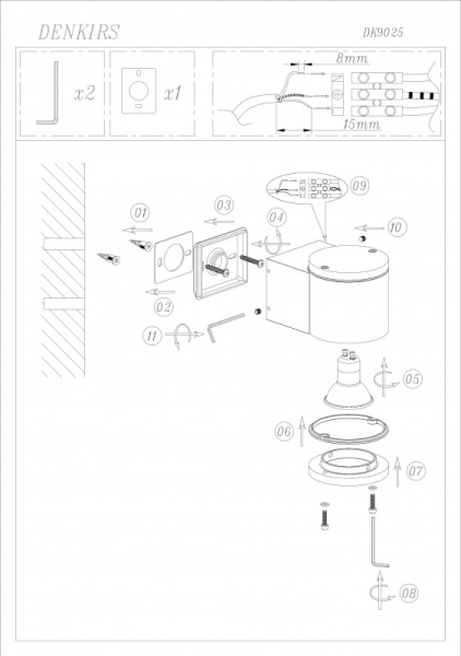 Светильник настенный Denkirs DK9025-WH