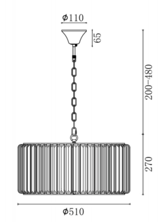 Подвесная люстра Freya FR1005PL-05G