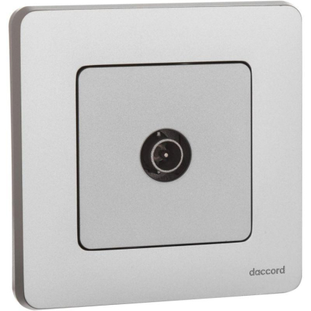 Розетка телевизионная проходная TV Inspiria 14дБ 5-862мГц механизм алюм. IEK 673862