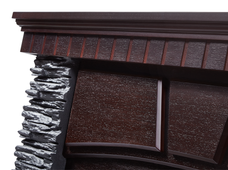 Портал Firelight Porto 25 камень черный, шпон венге