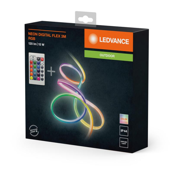 Лента светодиодная NEON DIGITALFLEX 3M REMOTE RGB IP44 LEDVANCE 4058075504745