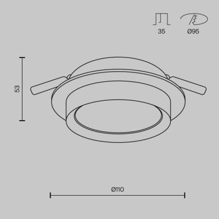 Встраиваемый светильник Maytoni Technical DL086-GX53-RD-W