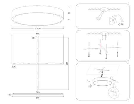 Накладной светильник Ambrella Light FV5536