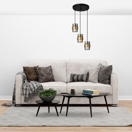 Каскадная люстра Escada 1139/3S Black/Gold