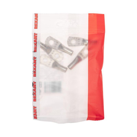 Наконечник медный луженый ТМЛ 10–6–5 (10мм² - Ø6мм) ГОСТ 7386-80 (в упак. 5 шт.) REXANT