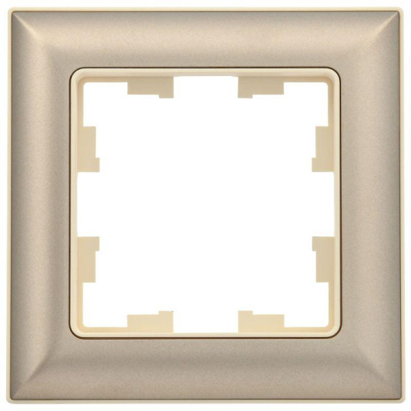 Рамка 1-м BRITE РУ-1-Бр беж./шампань IEK BR-M12-12-3-K10