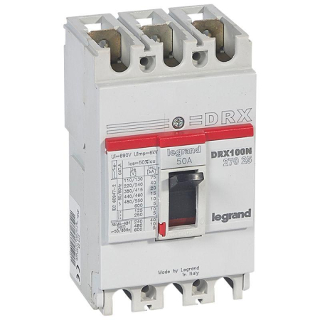 Выключатель автоматический 3п 50А 20кА DRX125 термомагнитн. расцеп. Leg 027025