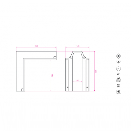 SABER 60.5 Соединительный элемент (угол 90 стена/стена, стена/потолок) для SABER 60