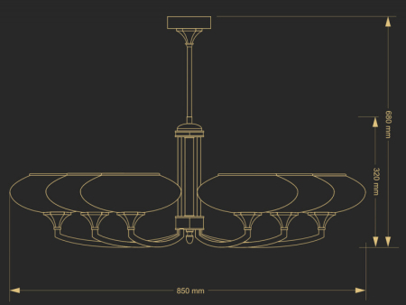 Люстра на штанге Kutek DEC-ZW-6(P)