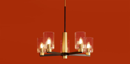 Люстра на штанге Freya FR2051CL-05BBS