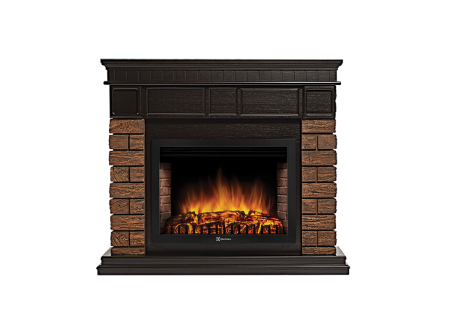 Портал Firelight Bricks Wood 30 камень темный, шпон венге