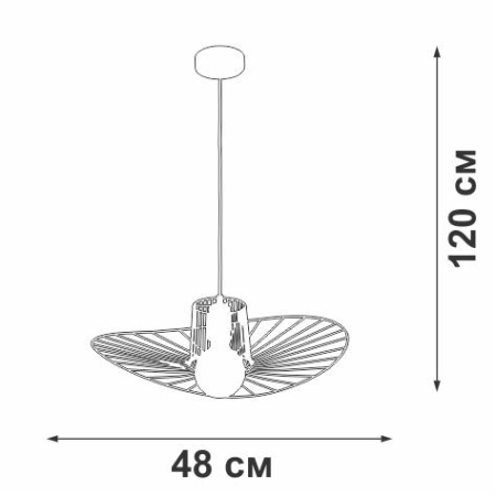 Подвес 1xE27 макс. 40Вт Vitaluce V4917-1/1S