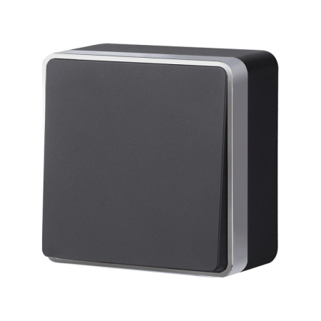 Выключатель Werkel W5010034 черный с серебром