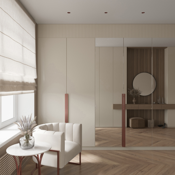 QUASAR 55 FLAT COPPER Встраиваемый потолочный гипсовый светильник