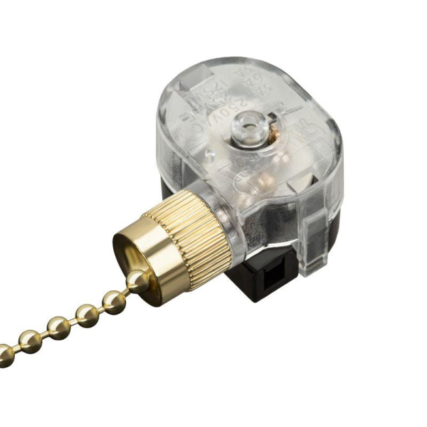 Выключатель для настенного светильника с цепочкой 270мм «Gold» REXANT