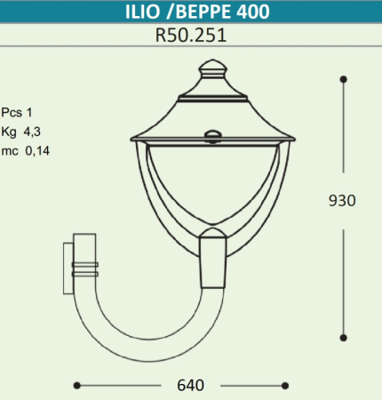 Светильник настенный Fumagalli P50.251.000.AYH27