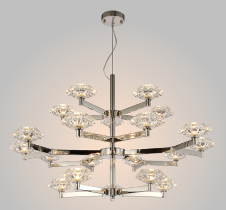 Подвесная люстра Crystal Lux REBECA SP5+10+5 NICKEL