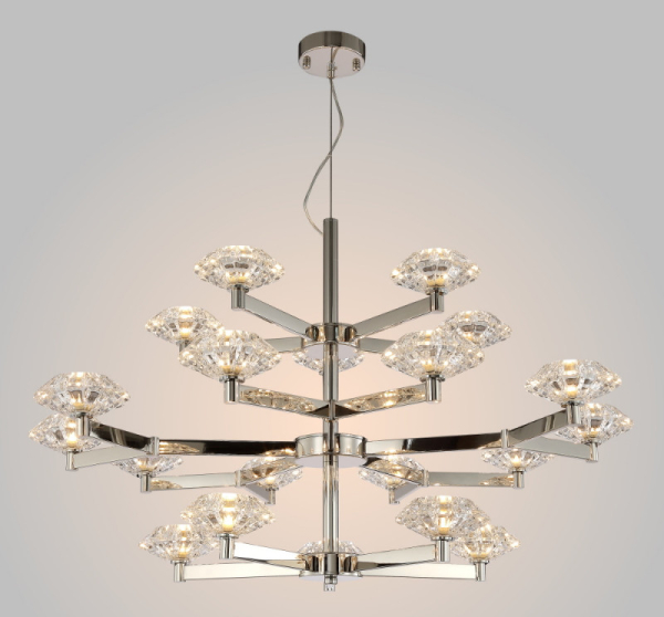 Подвесная люстра Crystal Lux REBECA SP5+10+5 NICKEL