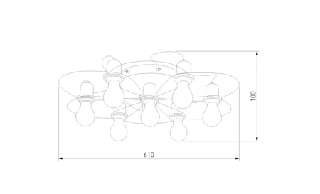 Накладная люстра TK Lighting 1262 Fiore