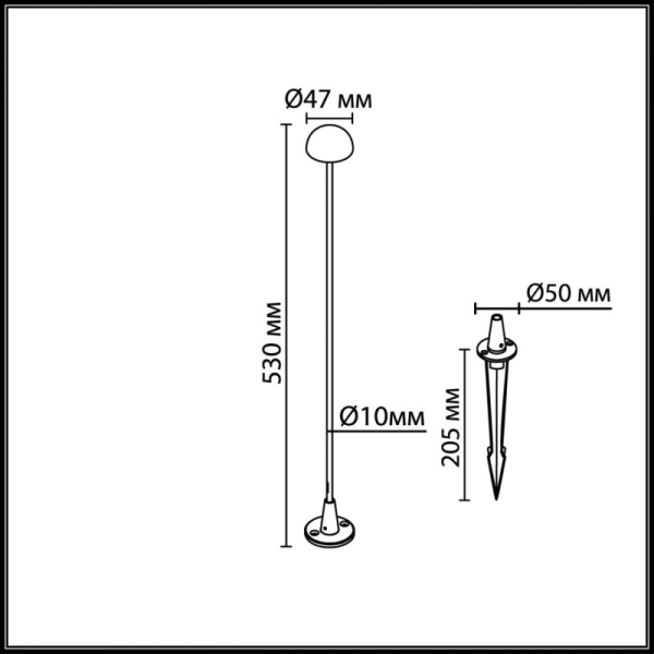 Садово-парковый светильник Odeon Light 7122/4GL