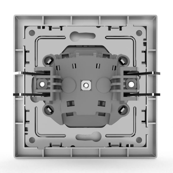 Розетка 1-м СП Pixel 16А IP20 без заземл. в сборе алюм. TOKOV ELECTRIC TKE-PX-R1F-C03