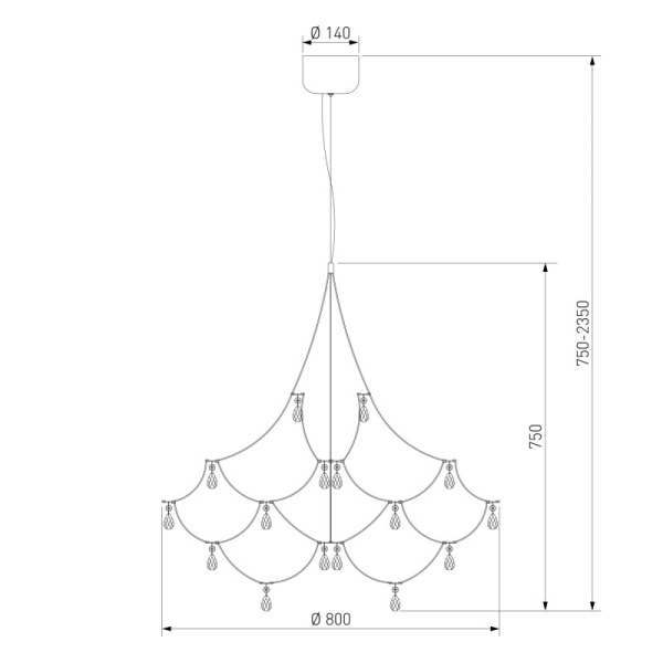 Подвесная люстра Bogate's 90400 LED