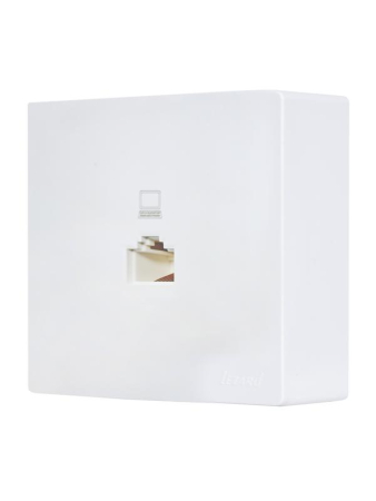 Розетка компьютерная 1-м ОП RJ45 LETO бел. LEZARD 752-0200-139