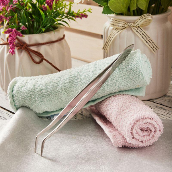 Пинцет изогнутый, узкий, рифленый 160мм REXANT