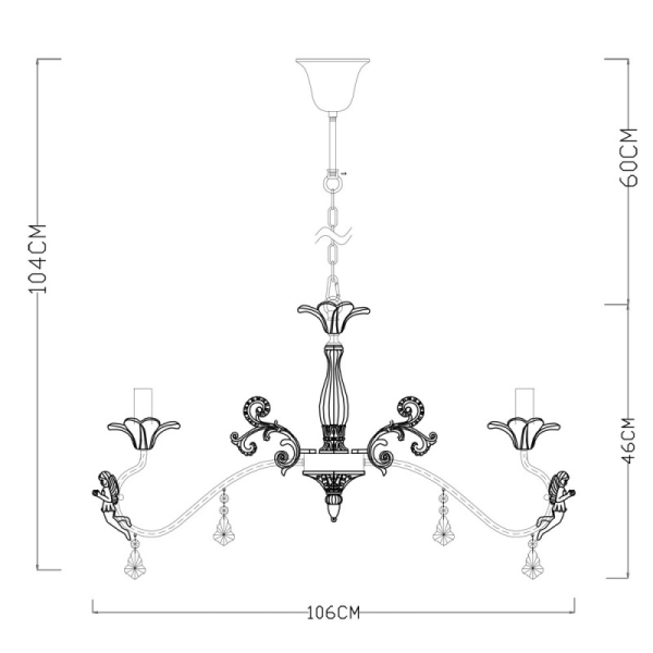 Подвесная люстра ARTE Lamp A5349LM-8WH