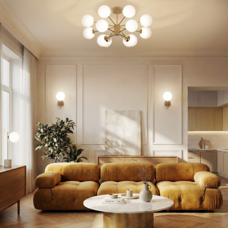 Люстра на штанге Eurosvet 502002/12 латунь