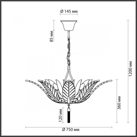 Подвесная люстра Odeon Light 4838/8