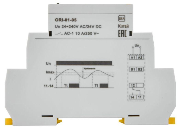 Реле тока ORI 0.05-0.5А 24-240В AC/24В DC IEK ORI-01-05