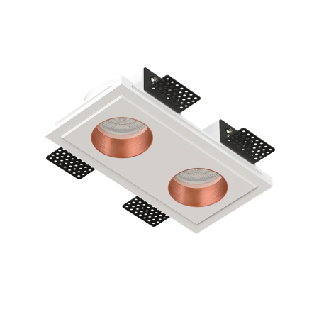 QUASAR 55 DUO FLAT COPPER Встраиваемый потолочный гипсовый светильник