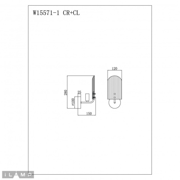 Бра iLamp W15571-1 CR+CL